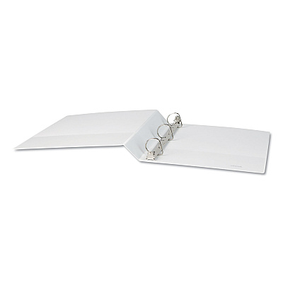Universal Slant D-Ring View Binder, 3 Rings, 1.5" Capacity, 11 x 8.5, White (UNV20744)