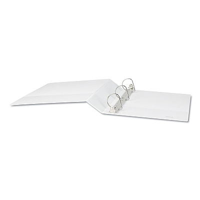 Universal Slant D-Ring View Binder, 3 Rings, 2" Capacity, 11 x 8.5, White (UNV20746)