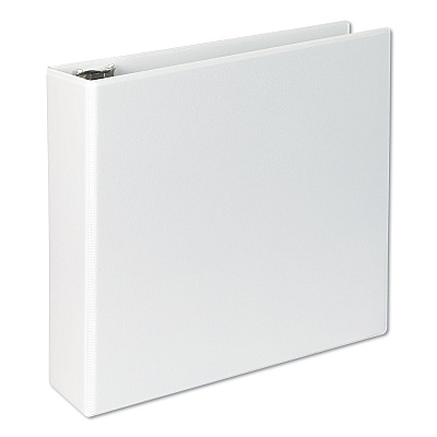 Universal Slant D-Ring View Binder, 3 Rings, 3" Capacity, 11 x 8.5, White (UNV20748)