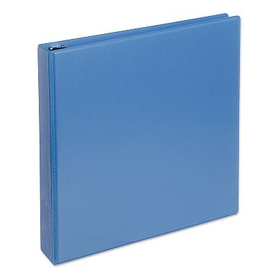 Universal Slant D-Ring View Binder, 3 Rings, 1.5" Capacity, 11 x 8.5, Light Blue (UNV20723)