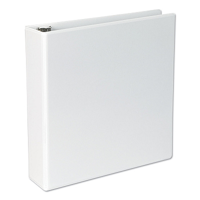 Universal Slant D-Ring View Binder, 3 Rings, 2" Capacity, 11 x 8.5, White (UNV20746)