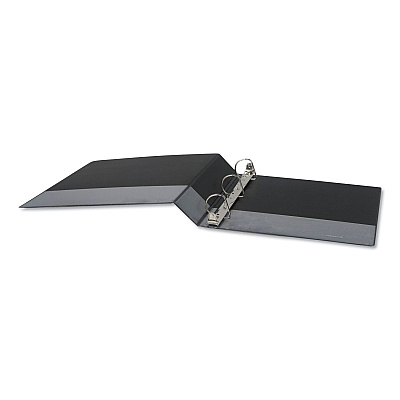 Universal Slant D-Ring View Binder, 3 Rings, 1.5" Capacity, 11 x 8.5, Black (UNV20743)