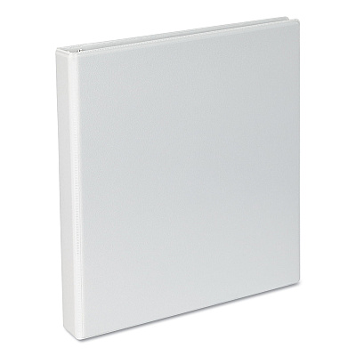 Universal Slant D-Ring View Binder, 3 Rings, 1" Capacity, 11 x 8.5, White (UNV20742)