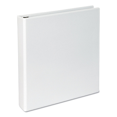 Universal Slant D-Ring View Binder, 3 Rings, 1.5" Capacity, 11 x 8.5, White (UNV20744)
