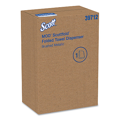 Mod* Scottfold* Towel Dispenser, 10.6 x 5.48 x 18.79, Brushed Metallic (KCC39712)