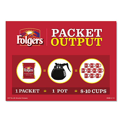 Folgers Ground Coffee Fraction Packs, Traditional Roast, 2oz, 42/Carton (FOL63006)
