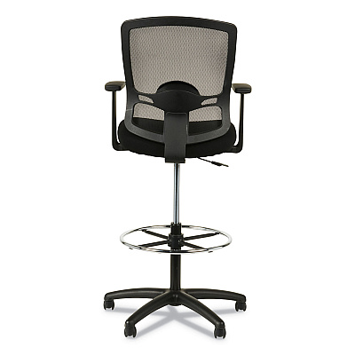 Alera Etros Series Mesh Stool, Supports Up to 275 lb, 25.19" to 35.23" Seat Height, Black (ALEET4614)