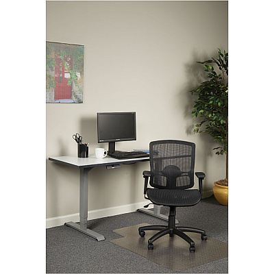 Alera Etros Series Suspension Mesh Mid-Back Synchro Tilt Chair, Supports Up to 275 lb, 15.74" to 19.68" Seat Height, Black (ALEET4218)