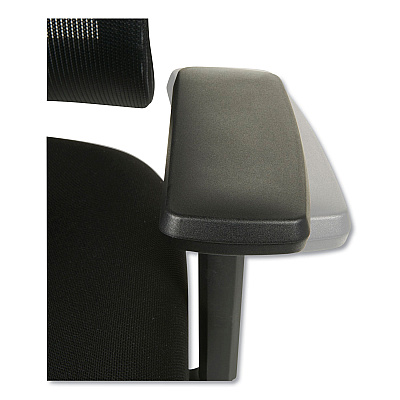 Alera Elusion II Series Mesh Mid-Back Swivel/Tilt Chair, Adjustable Arms, Supports 275lb, 17.51" to 21.06" Seat Height, Black (ALEELT4214F)