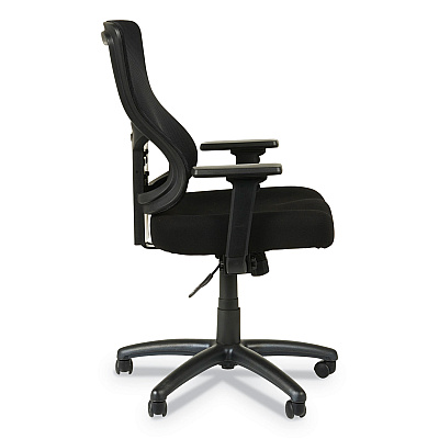 Alera Elusion II Series Mesh Mid-Back Swivel/Tilt Chair, Adjustable Arms, Supports 275lb, 17.51" to 21.06" Seat Height, Black (ALEELT4214F)