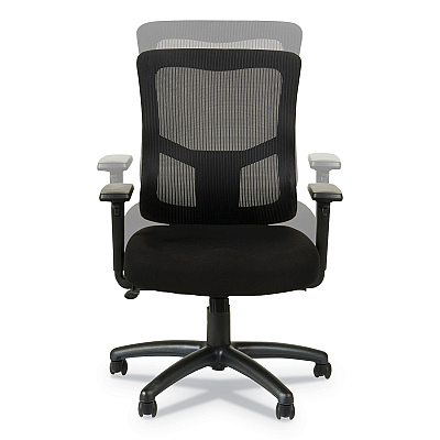Alera Elusion II Series Mesh Mid-Back Swivel/Tilt Chair, Adjustable Arms, Supports 275lb, 17.51" to 21.06" Seat Height, Black (ALEELT4214F)