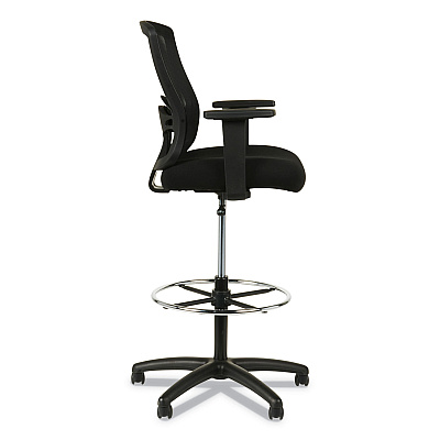 Alera Etros Series Mesh Stool, Supports Up to 275 lb, 25.19" to 35.23" Seat Height, Black (ALEET4614)