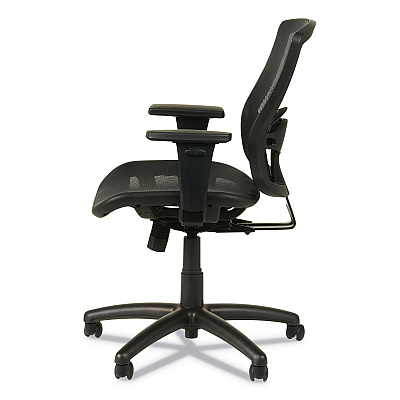 Alera Etros Series Suspension Mesh Mid-Back Synchro Tilt Chair, Supports Up to 275 lb, 15.74" to 19.68" Seat Height, Black (ALEET4218)