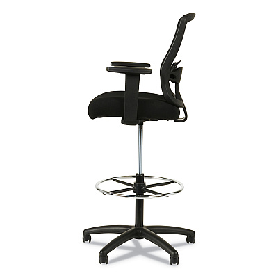 Alera Etros Series Mesh Stool, Supports Up to 275 lb, 25.19" to 35.23" Seat Height, Black (ALEET4614)