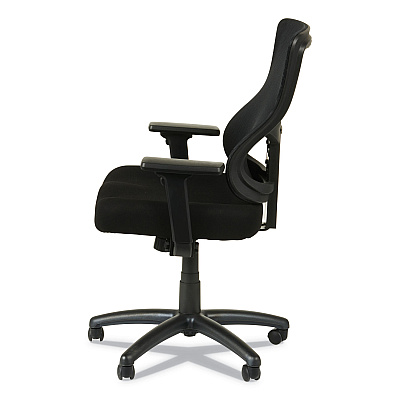 Alera Elusion II Series Mesh Mid-Back Swivel/Tilt Chair, Adjustable Arms, Supports 275lb, 17.51" to 21.06" Seat Height, Black (ALEELT4214F)