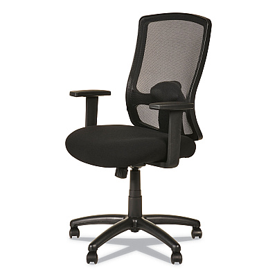 Alera Etros Series High-Back Swivel/Tilt Chair, Supports Up to 275 lb, 18.11" to 22.04" Seat Height, Black (ALEET4117B)