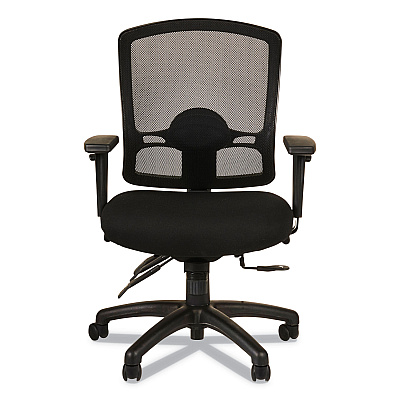 Alera Etros Series Mid-Back Multifunction with Seat Slide Chair, Supports Up to 275 lb, 17.83" to 21.45" Seat Height, Black (ALEET4217)