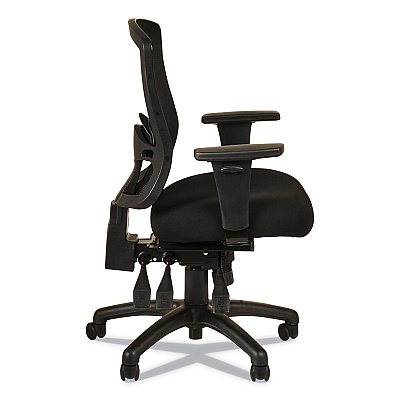 Alera Etros Series Mid-Back Multifunction with Seat Slide Chair, Supports Up to 275 lb, 17.83" to 21.45" Seat Height, Black (ALEET4217)