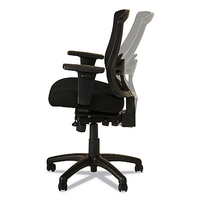 Alera Etros Series Mid-Back Multifunction with Seat Slide Chair, Supports Up to 275 lb, 17.83" to 21.45" Seat Height, Black (ALEET4217)
