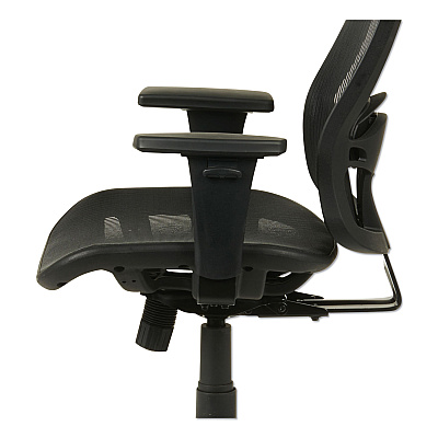 Alera Etros Series Suspension Mesh Mid-Back Synchro Tilt Chair, Supports Up to 275 lb, 15.74" to 19.68" Seat Height, Black (ALEET4218)