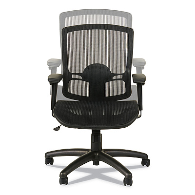 Alera Etros Series Suspension Mesh Mid-Back Synchro Tilt Chair, Supports Up to 275 lb, 15.74" to 19.68" Seat Height, Black (ALEET4218)