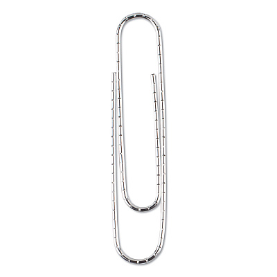 Universal Paper Clips, Jumbo, Nonskid, Silver, 100 Clips/Box, 10 Boxes/Pack (UNV72240)