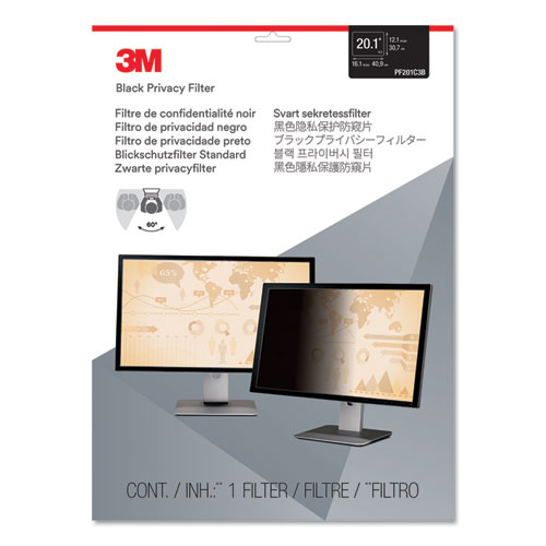 3M Frameless Blackout Privacy Filter for 20.1" Flat Panel Monitor (PF201C3B)
