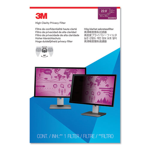 3M High Clarity Privacy Filter for 22" Widescreen Flat Panel Monitor, 16:10 Aspect Ratio (HC220W1B)