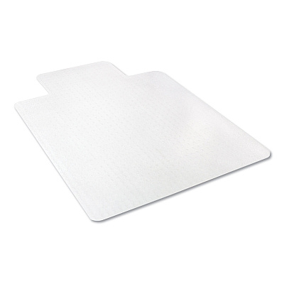 deflecto EconoMat Occasional Use Chair Mat, Low Pile Carpet, Roll, 36 x 48, Lipped, Clear (DEFCM11112COM)