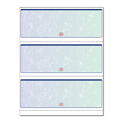 DocuGard Premier Prismatic Check, 13 Features, 8.5 x 11, Blue/Green Prismatic, 500/Ream (PRB04539RM)