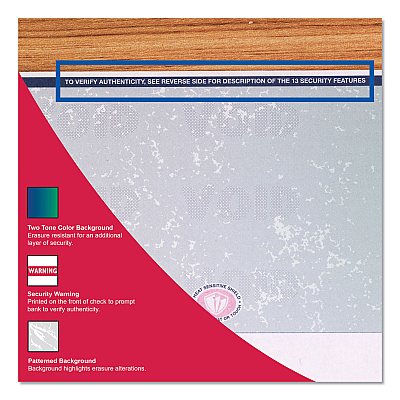 DocuGard Premier Prismatic Check, 13 Features, 8.5 x 11, Blue/Green Prismatic, 500/Ream (PRB04539RM)