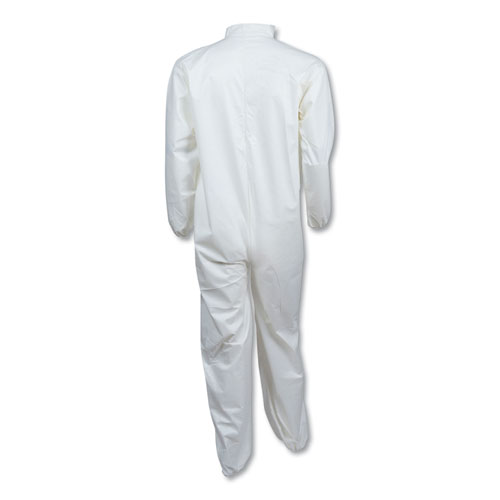 KleenGuard A40 Elastic-Cuff and Ankles Coveralls, 4X-Large, White, 25/Carton (44317)