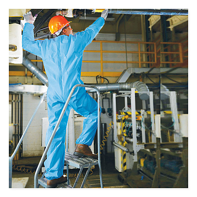 KleenGuard A65 Zipper Front Flame Resistant Coveralls, X-Large, Blue, 25/Carton (KCC45314)