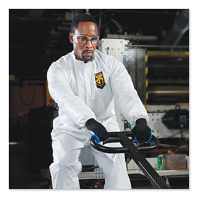 KleenGuard A40 Elastic-Cuff and Ankles Coveralls, White, Large, 25/Carton (KCC44313)