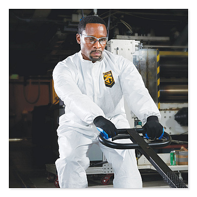KleenGuard A20 Elastic Back Wrist/Ankle Coveralls, X-Large, White, 24/Carton (KCC49102)