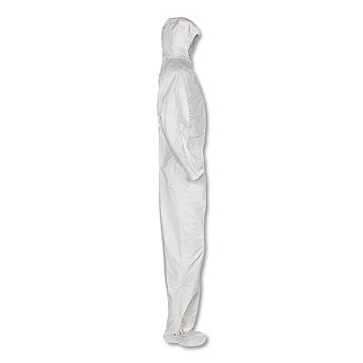 KleenGuard A20 Elastic Back and Ankle Hood and Boot Coveralls, 2X-Large, White, 24/Carton (KCC49125)