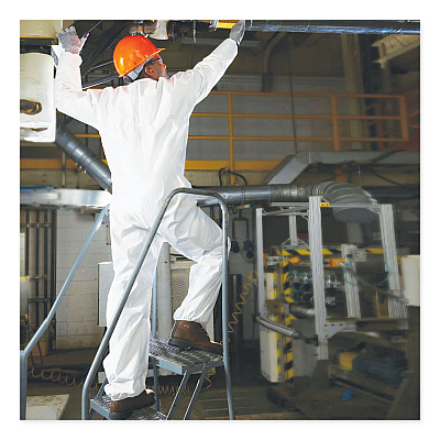 KleenGuard A20 Elastic Back Wrist/Ankle Coveralls, X-Large, White, 24/Carton (KCC49102)