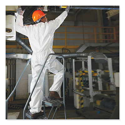 KleenGuard A30 Elastic-Back Coveralls, White, 2X-Large, 25/Carton (KCC46005)