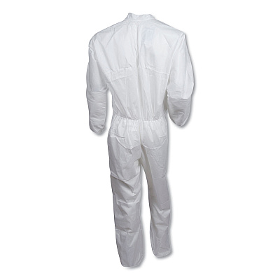 KleenGuard A30 Elastic-Back and Cuff Coveralls, 2X-Large, White, 25/Carton (KCC46105)