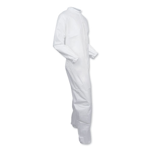KleenGuard A30 Elastic-Back Coveralls, White, X-Large, 25/Carton (46004)
