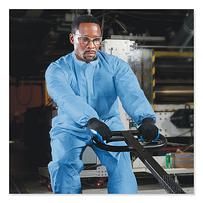 KleenGuard A65 Zipper Front Flame Resistant Coveralls, X-Large, Blue, 25/Carton (KCC45314)