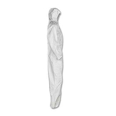 KleenGuard A20 Elastic Back, Cuff and Ankles Hooded Coveralls, 4X-Large, White, 20/Carton (KCC49117)