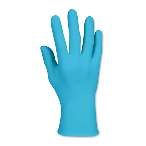 KleenGuard G10 Blue Nitrile Gloves, Powder-Free, Blue, 242 mm Length, X-Large, 90/Box (57374)