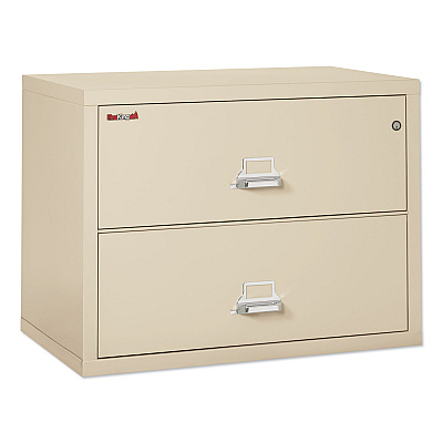 FireKing Insulated Lateral File, 2 Legal/Letter-Size File Drawers, Parchment, 37.5" x 22.13" x 27.75" (FIR23822CPA)
