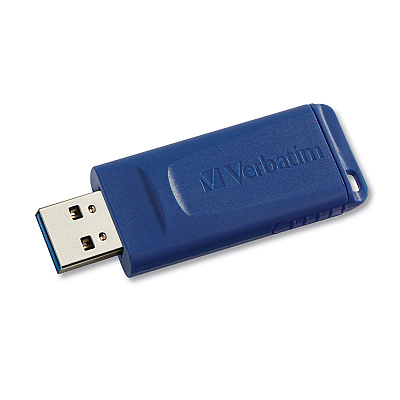 Verbatim Classic USB 2.0 Flash Drive, 4 GB, Blue (97087)