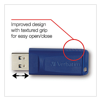 Verbatim Classic USB 2.0 Flash Drive, 32 GB, Blue (97408)