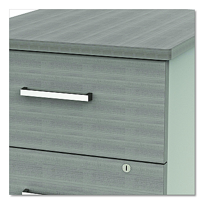 Linea Italia Urban Mobile File Pedestal, Left or Right, 2-Drawers: Box/File, Legal/A4, Ash, 16" x 15.25" x 23.75" (LITUR610ASH)