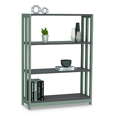 Linea Italia Trento Line Bookcase, Three-Shelf, 31.5w x 11.63d x 43.25h, Mocha (LITTR735MOC)