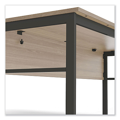 Linea Italia Urban Series Desk Workstation, 59" x 23.75" x 29.5", Natural Walnut (LITUR601NW)