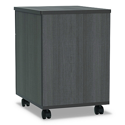 Linea Italia Trento Line Mobile Pedestal File, Left or Right, 2-Drawers: Box/File, Legal/Letter, Mocha, 16.5" x 19.75" x 23.63" (LITTR752MOC)